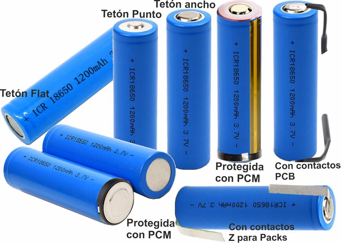 Baterias ICR18650-1200mAh